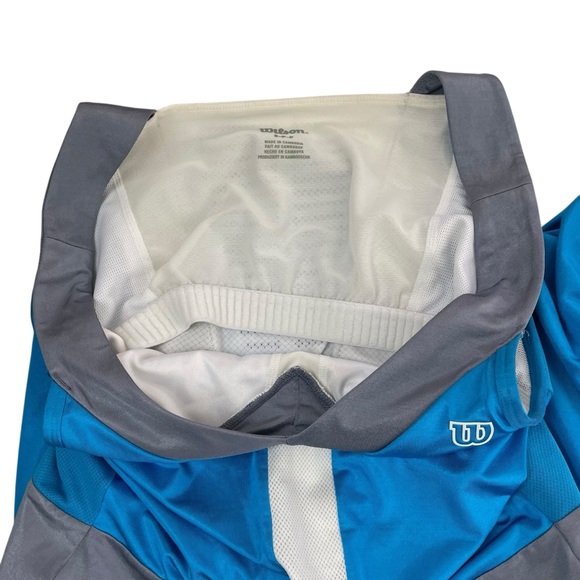 Wilson Blue White Gray Shelf Bra Tennis Dress - Picture 12 of 14